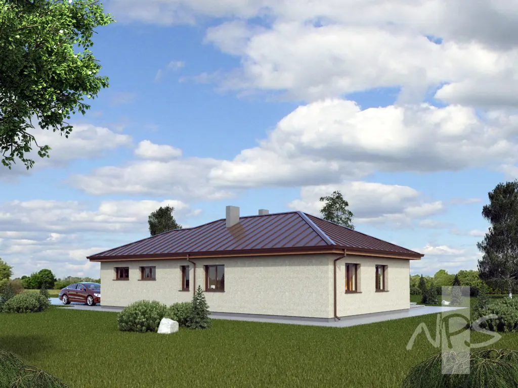 House Plan: 1362 ft², 1 Story, 3 Beds, 1 Baths, Open Floor Plan, 1-Car Garage