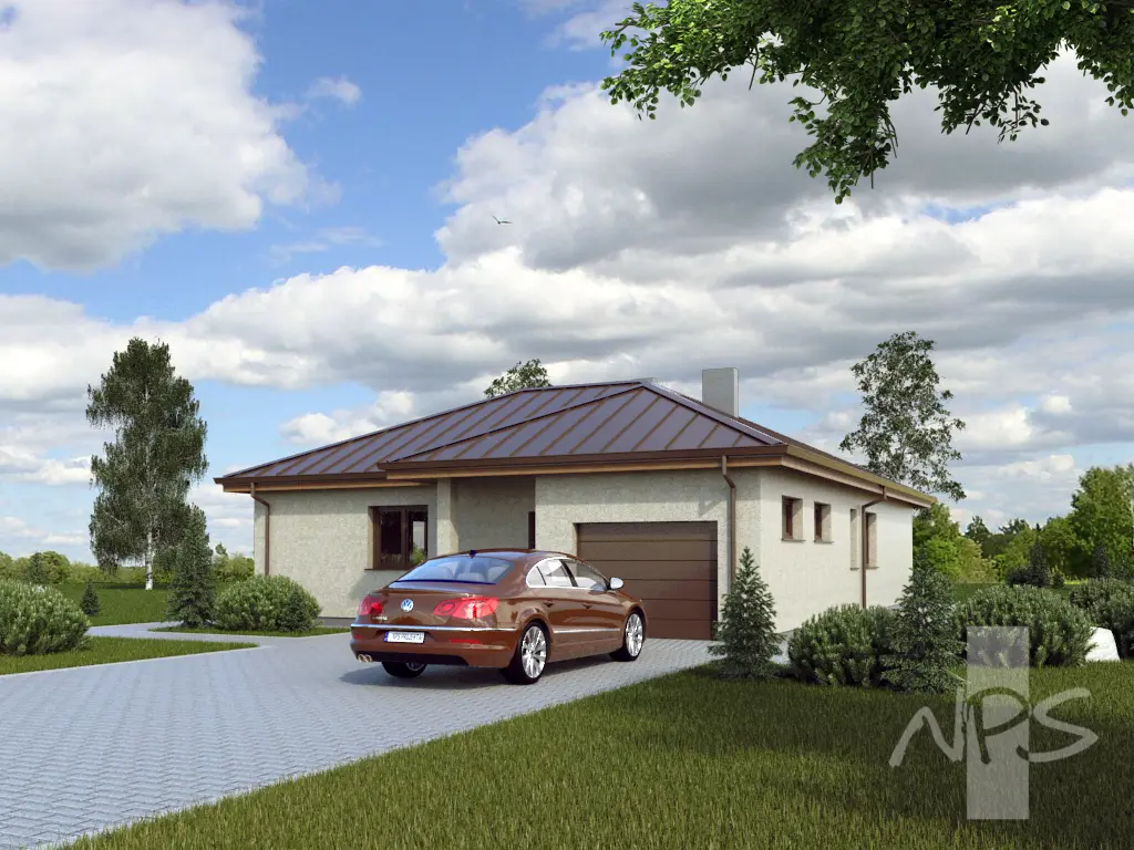 House Plan: 1362 ft², 1 Story, 3 Beds, 1 Baths, Open Floor Plan, 1-Car Garage