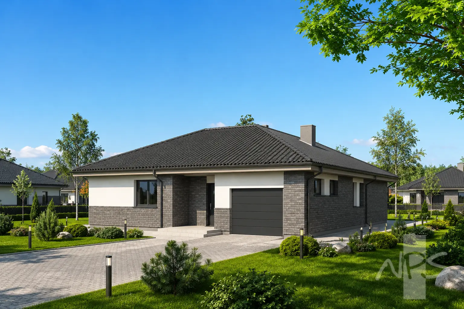 House Plan: 1390 ft², 1 Story, 2 Beds, Home Office, 1 Baths, Open Floor Plan, 1-Car Garage