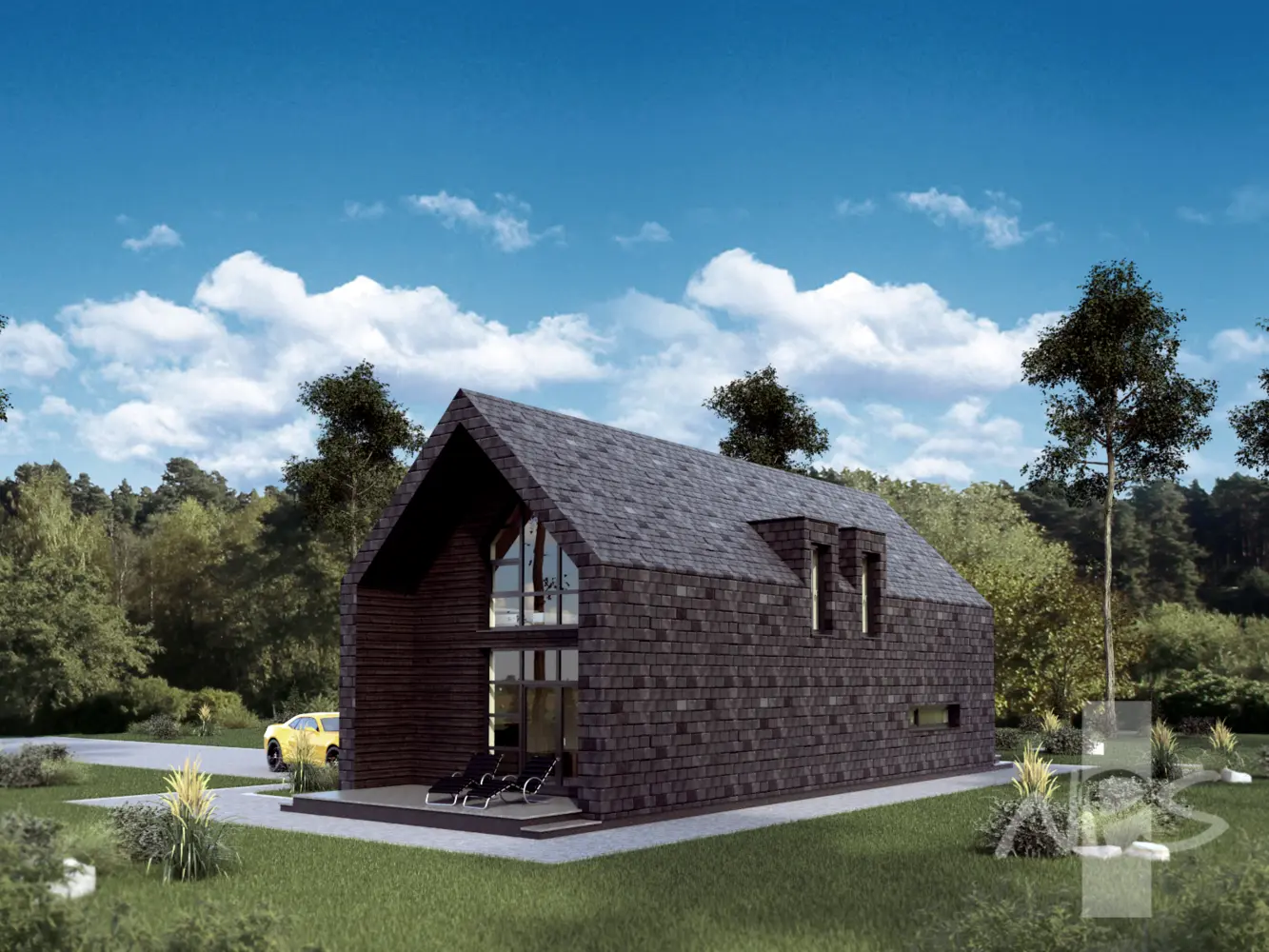 House Plan: 1376 ft², 1.5 Stories, 2 Beds, 2 Baths