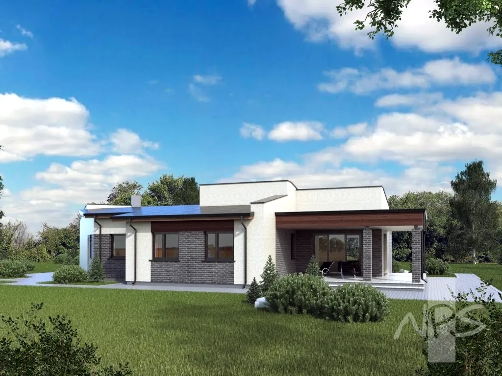 House Plan: 1328 ft², 1 Story, 3 Beds, 1.5 Baths, 1-Car Garage