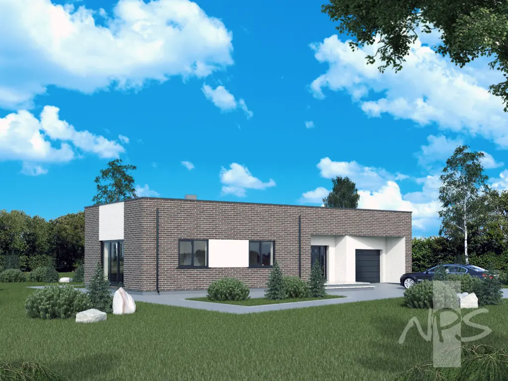 House Plan: 876 ft², 1 Story, 2 Beds, 1 Baths, Open Floor Plan, 1-Car Garage
