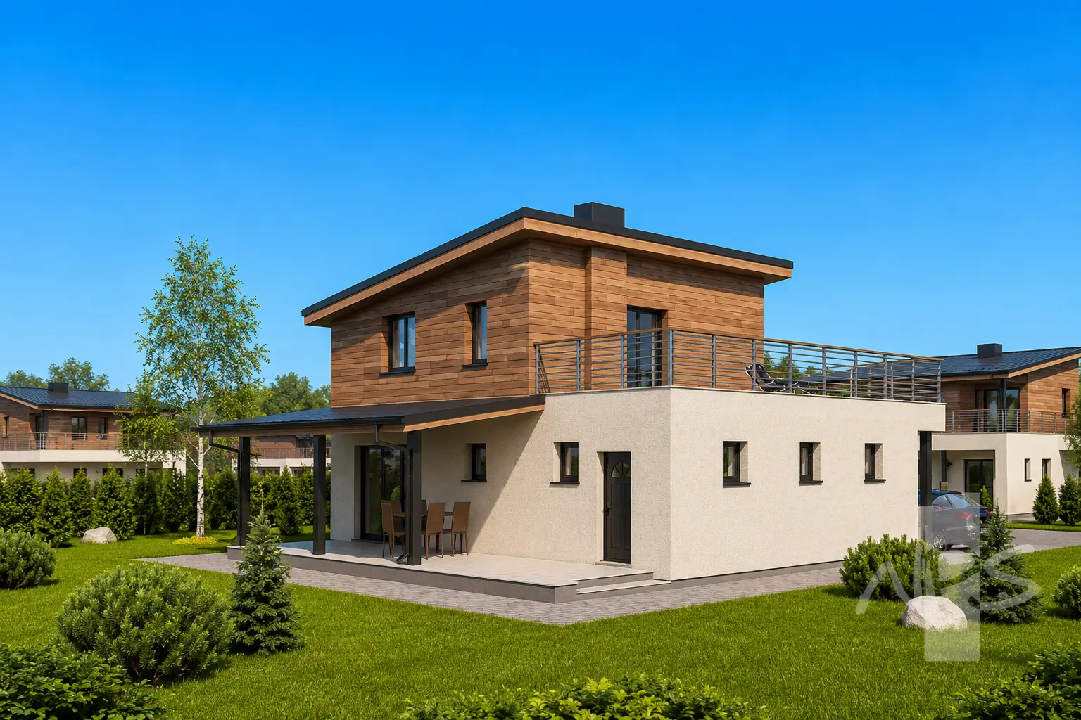 House Plan: 1055 ft², 2 Stories, 2 Beds, 2 Baths, 1-Car Garage