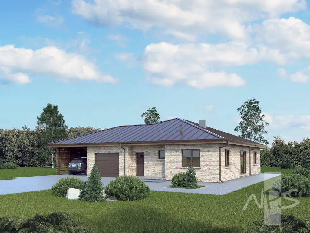 House Plan: 1510 ft², 1 Story, 3 Beds, 1 Baths, Carport