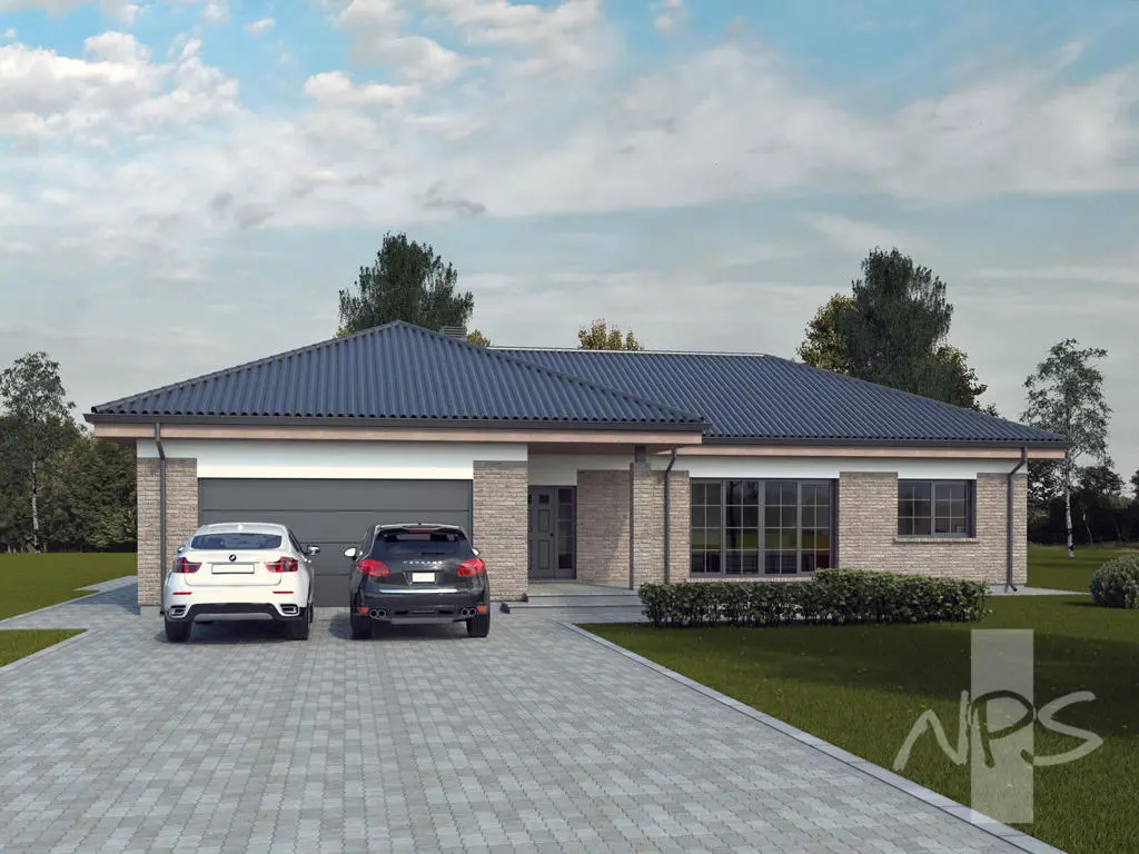 House Plan: 1433 ft², 1 Story, 4 Beds, 1 Baths, Open Floor Plan, 2-Car Garage