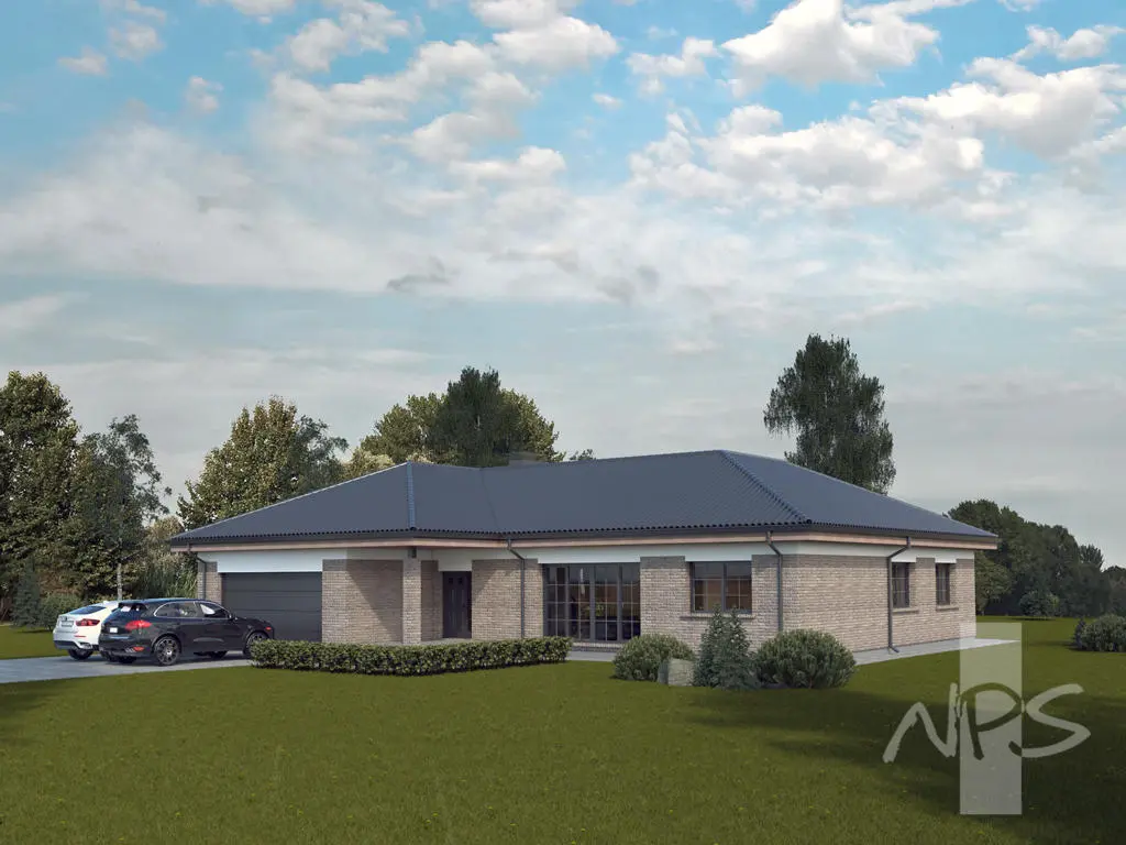 House Plan: 1433 ft², 1 Story, 4 Beds, 1 Baths, Open Floor Plan, 2-Car Garage