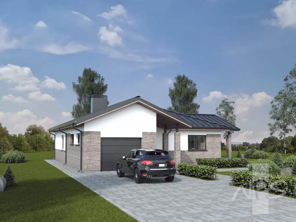 House Plan: 1315 ft², 1 Story, 3 Beds, 2 Baths, Open Floor Plan, 1-Car Garage