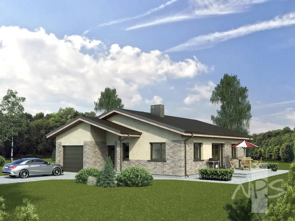 House Plan: 1275 ft², 1 Story, 3 Beds, 1 Baths, Open Floor Plan, 1-Car Garage