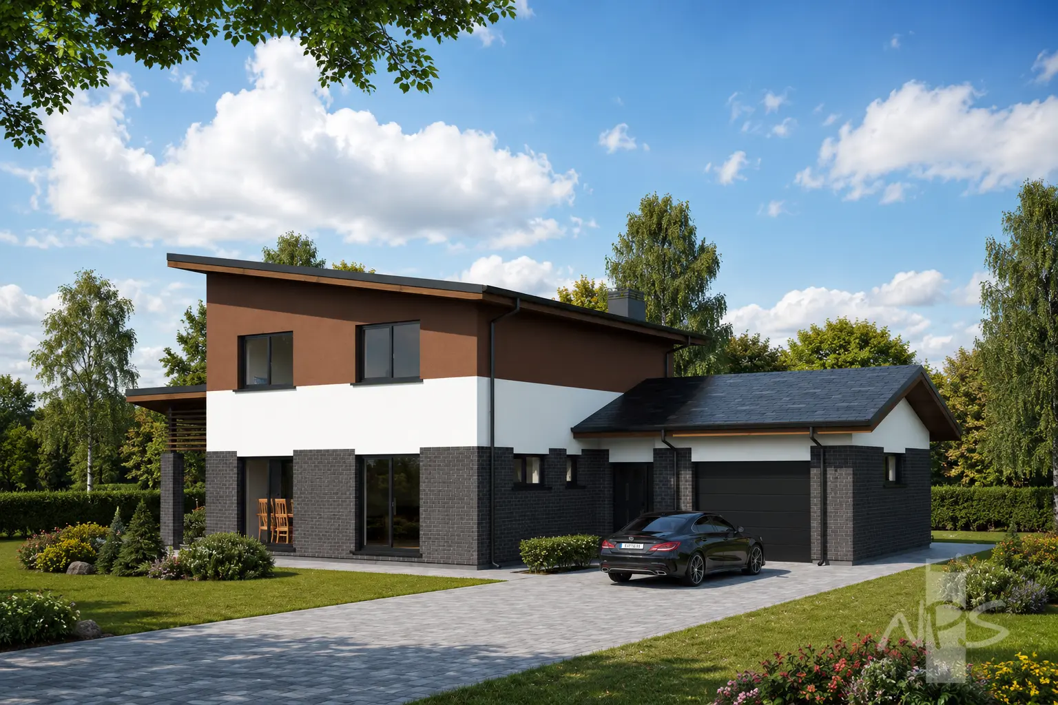 House Plan: 1509 ft², 2 Stories, 3 Beds, Home Office, 2 Baths, Open Floor Plan, 1-Car Garage