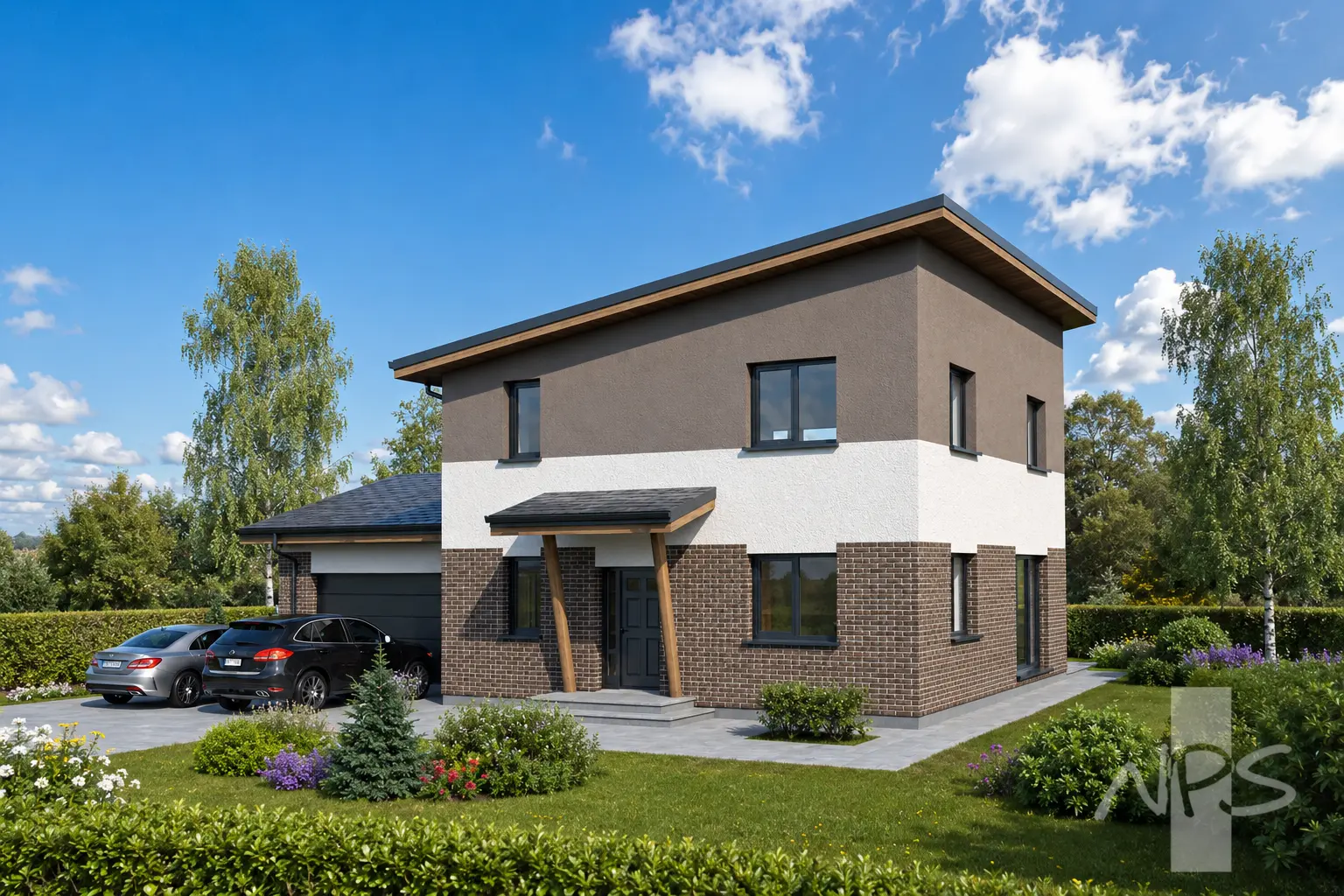 House Plan: 1660 ft², 2 Stories, 3 Beds, Home Office, 2 Baths, Open Floor Plan, 2-Car Garage