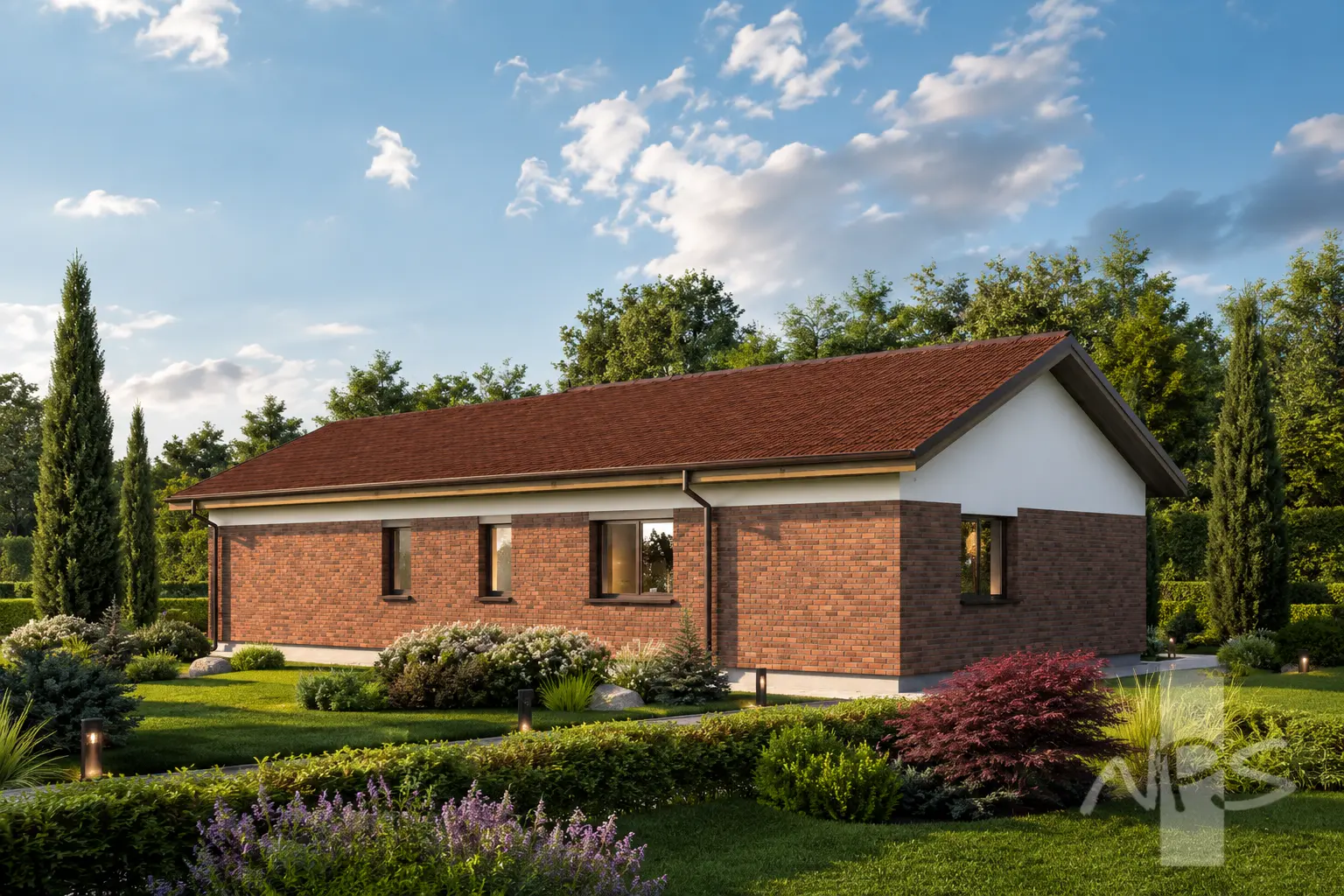 House Plan: 974 ft², 1 Story, 3 Beds, 1 Baths, Open Floor Plan, 1-Car Garage