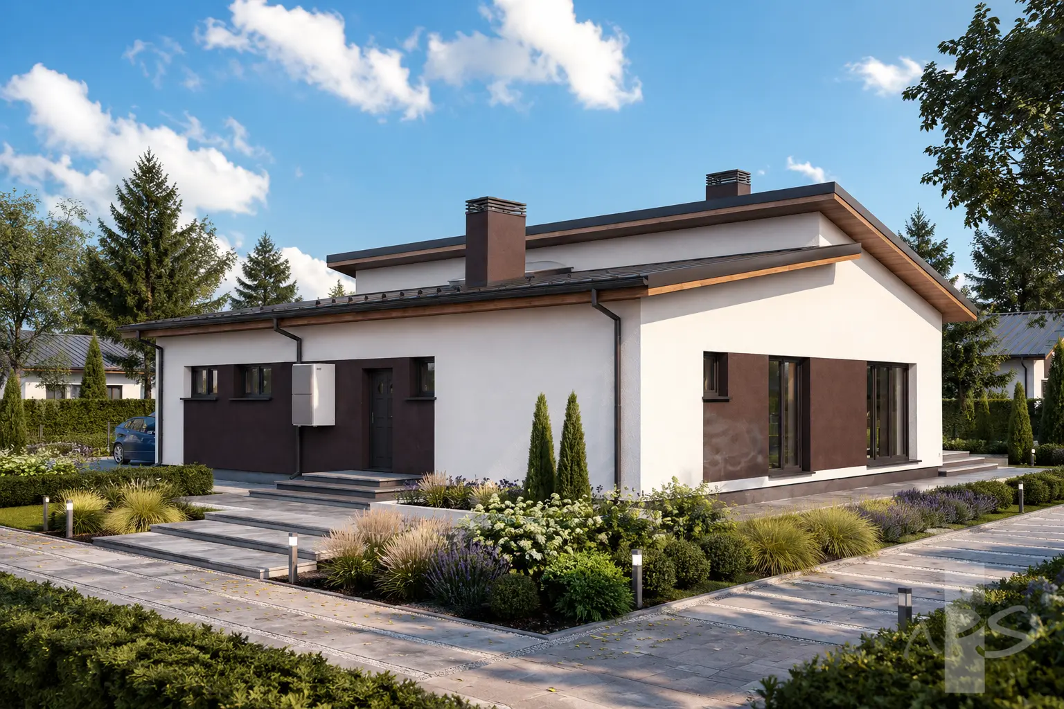 House Plan: 1317 ft², 1 Story, 3 Beds, 2 Baths, 2-Car Garage
