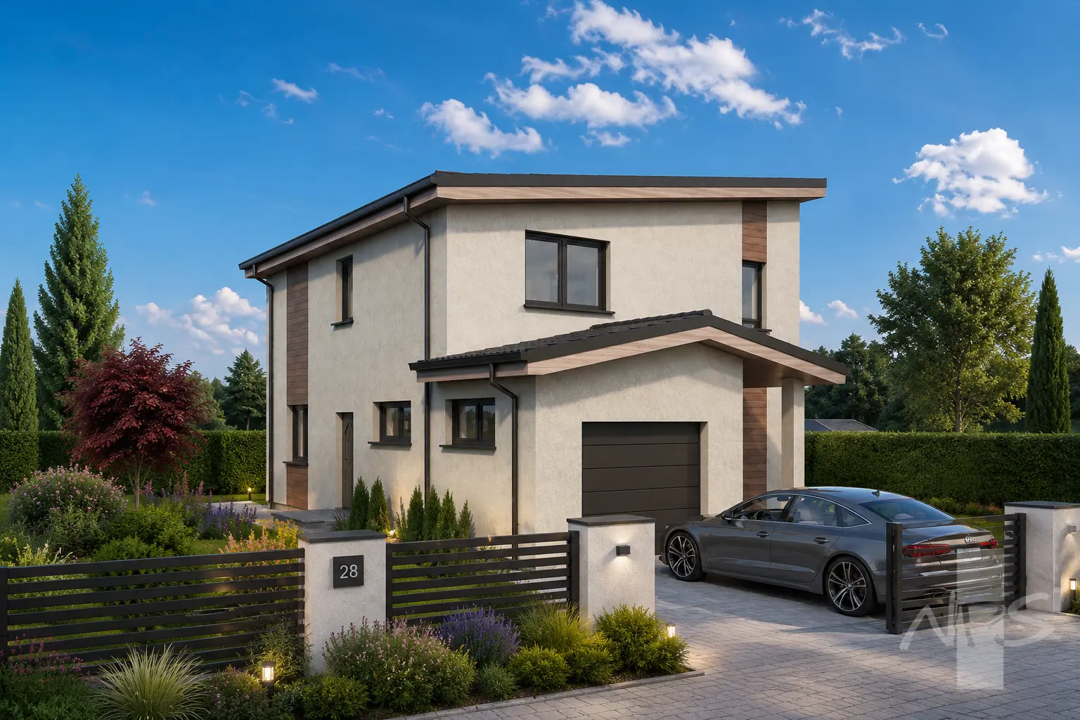 House Plan: 1347 ft², 2 Stories, 3 Beds, 1.5 Baths, 1-Car Garage