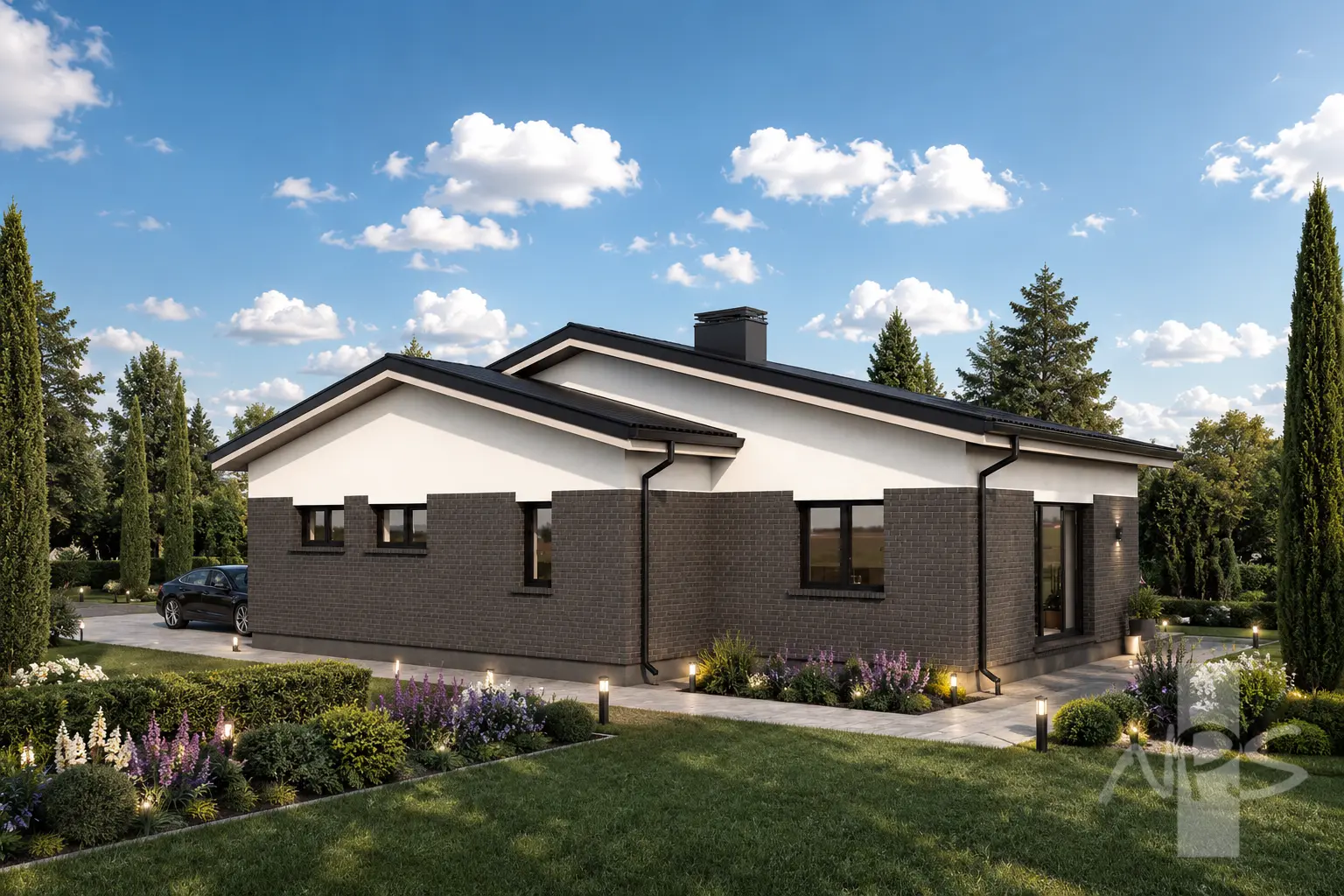 House Plan: 1081 ft², 1 Story, 2 Beds, Home Office, 1 Baths, Open Floor Plan, 1-Car Garage