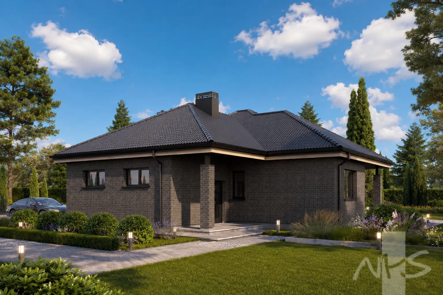 House Plan: 1163 ft², 1 Story, 3 Beds, 1 Baths, 1-Car Garage