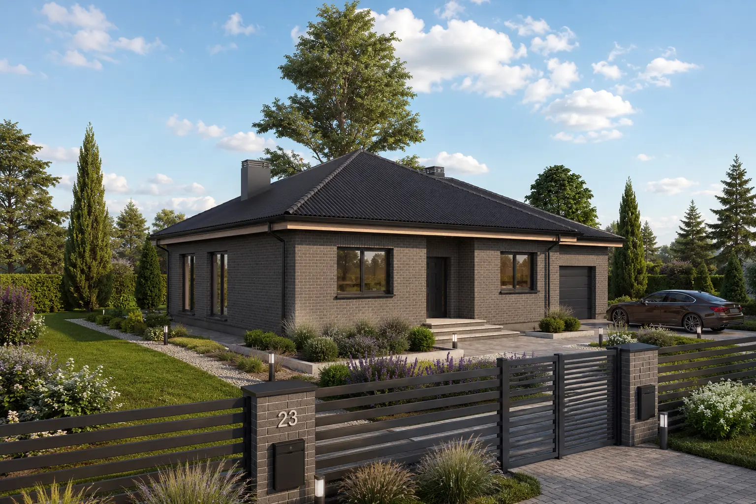 House Plan: 1163 ft², 1 Story, 3 Beds, 1 Baths, 1-Car Garage