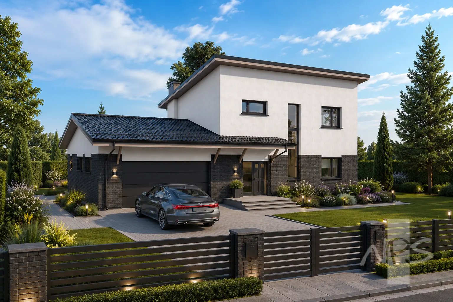 House Plan: 1584 ft², 2 Stories, 3 Beds, Home Office, 2 Baths, Open Floor Plan, 2-Car Garage
