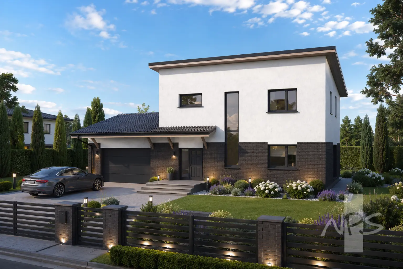 House Plan: 1584 ft², 2 Stories, 3 Beds, Home Office, 2 Baths, Open Floor Plan, 2-Car Garage