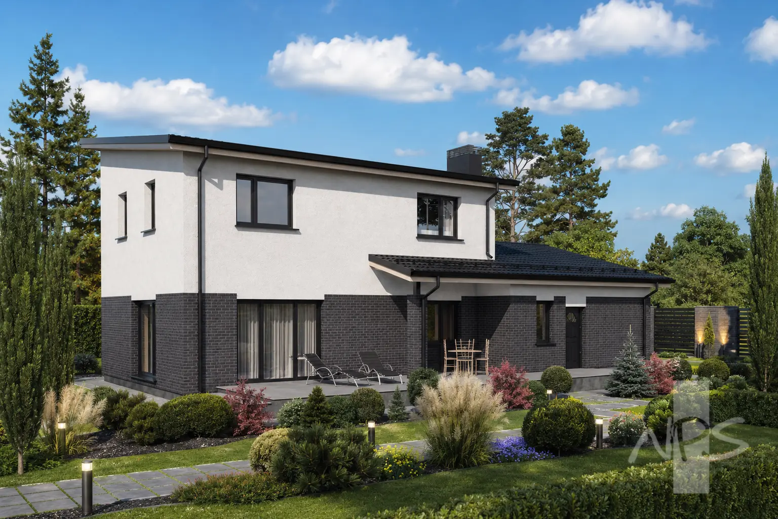 House Plan: 1584 ft², 2 Stories, 3 Beds, Home Office, 2 Baths, Open Floor Plan, 2-Car Garage