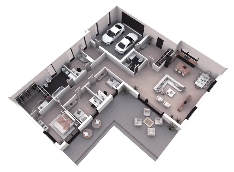 House Plan: 1943 ft², 1 Story, 3 Beds, Home Office, 2 Baths, Open Floor Plan, 2-Car Garage