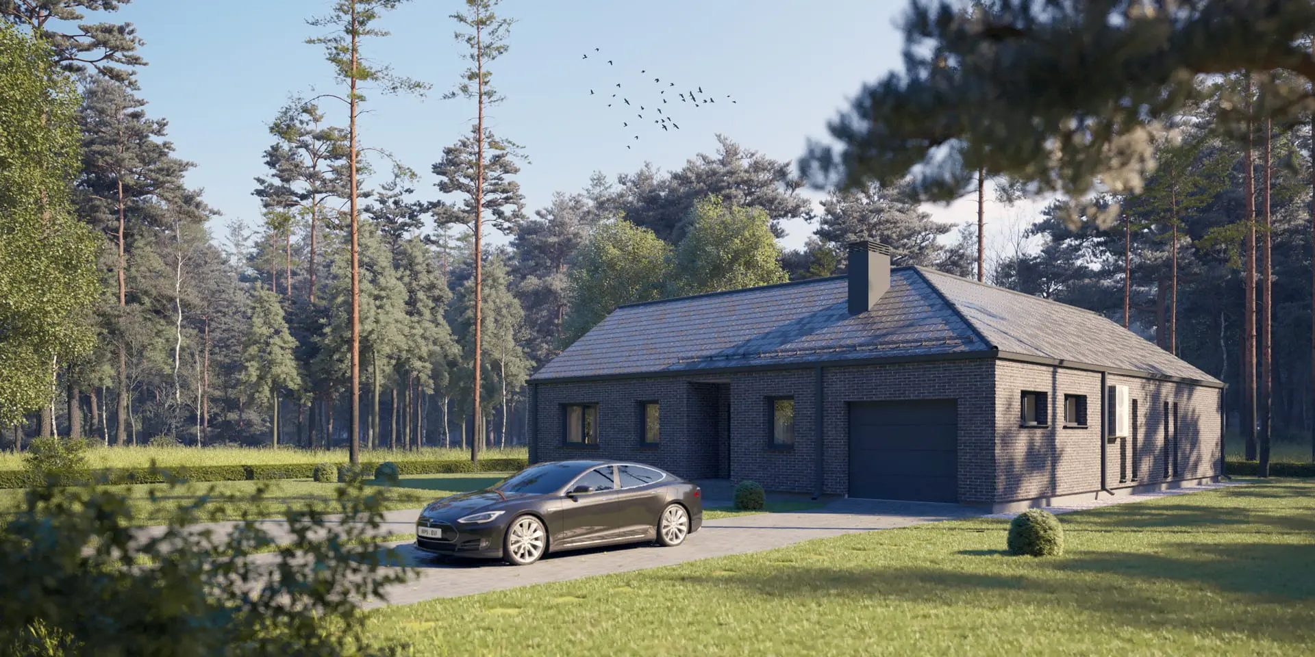 House Plan: 1547 ft², 1 Story, 3 Beds, 1 Baths, Open Floor Plan, 1-Car Garage