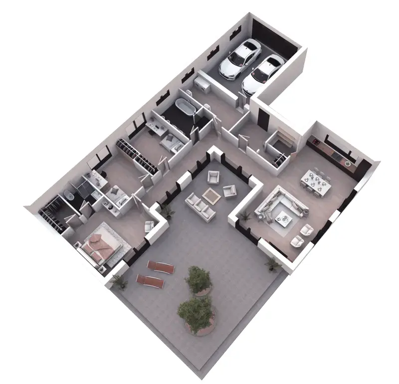 House Plan: 1626 ft², 1 Story, 3 Beds, 2 Baths, Open Floor Plan, 2-Car Garage