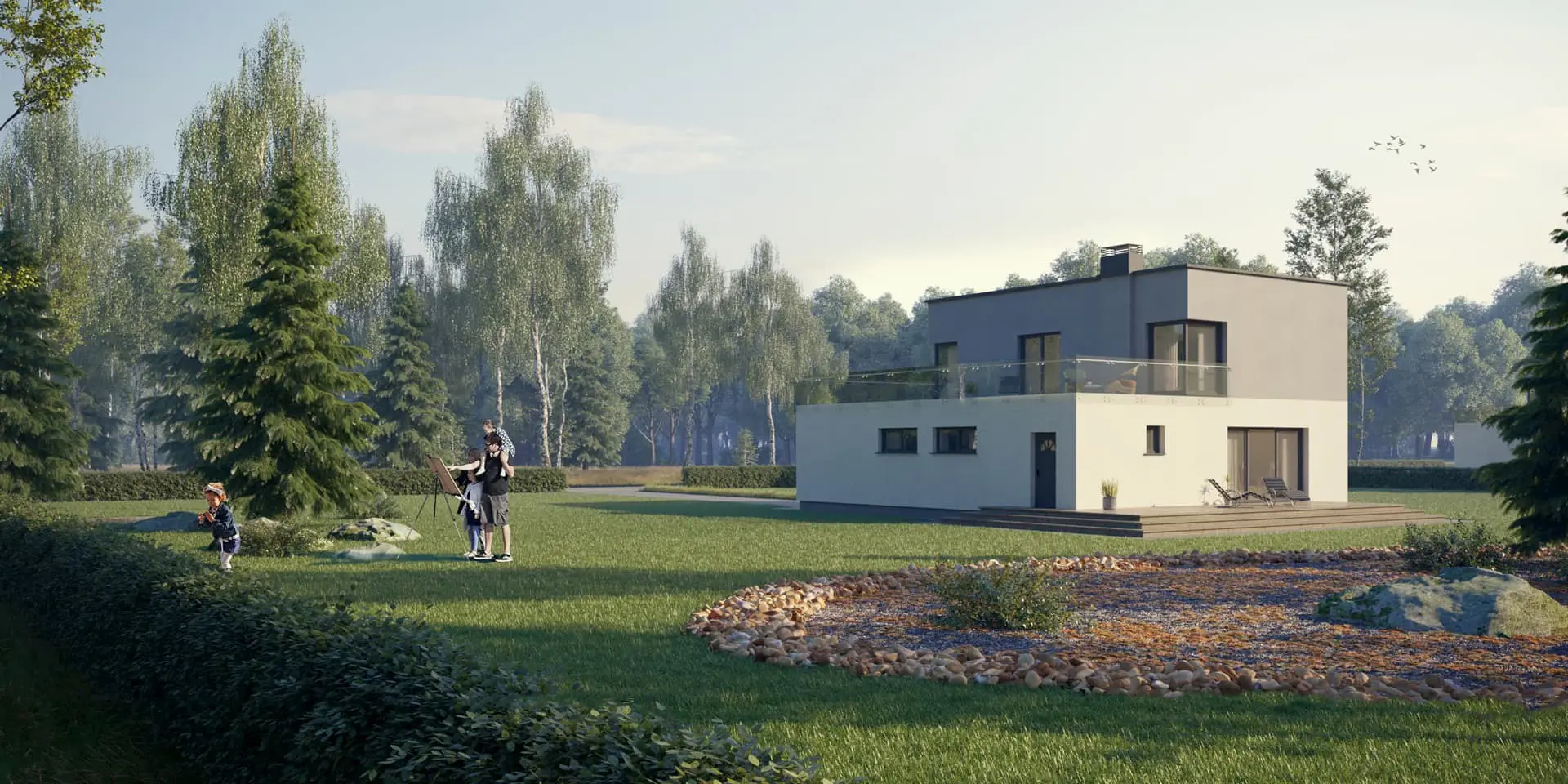 House Plan: 1530 ft², 2 Stories, 3 Beds, Home Office, 1.5 Baths, Open Floor Plan, 1-Car Garage