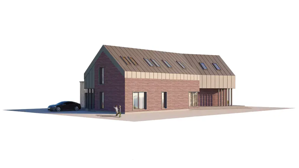 House Plan: 2875 ft², 1.5 Stories, 3 Beds, 3 Baths, Open Floor Plan, 2-Car Garage