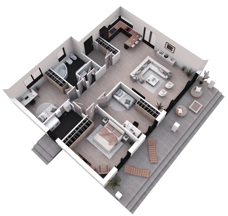 House Plan: 1299 ft², 1 Story, 3 Beds, 1.5 Baths, Open Floor Plan