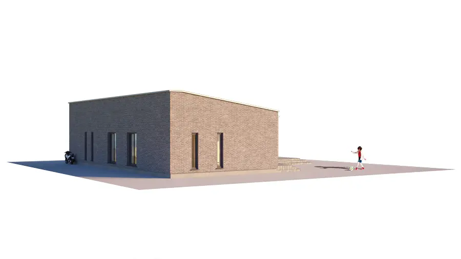 House Plan: 1299 ft², 1 Story, 3 Beds, 1.5 Baths, Open Floor Plan