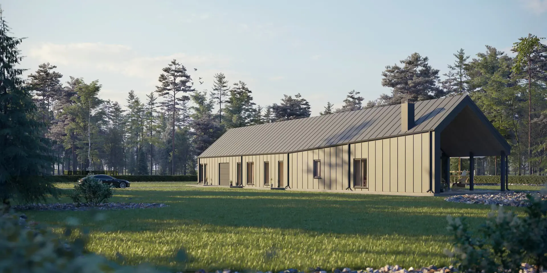 House Plan: 2194 ft², 1 Story, 3 Beds, Home Office, 3 Baths, Open Floor Plan, 2-Car Garage