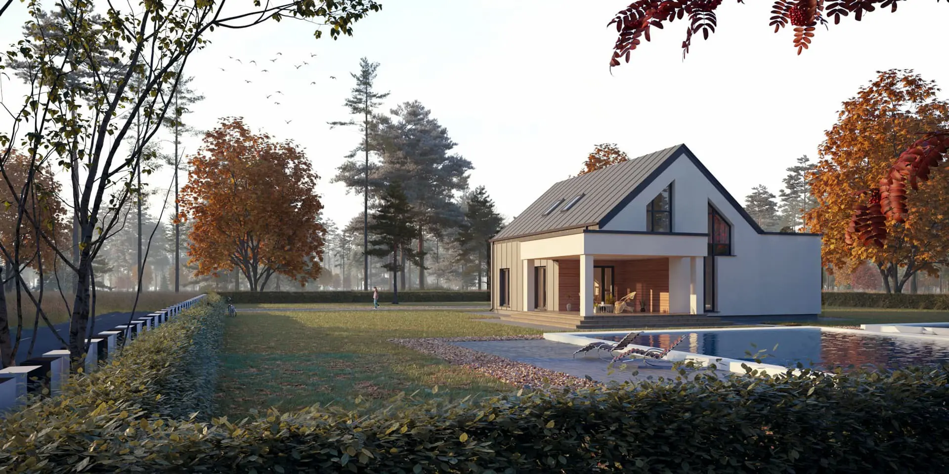 House Plan: 1617 ft², 1.5 Stories, 3 Beds, Home Office, 2 Baths, Open Floor Plan, 1-Car Garage