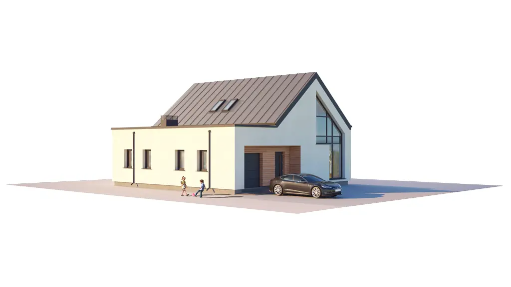 House Plan: 1617 ft², 1.5 Stories, 3 Beds, Home Office, 2 Baths, Open Floor Plan, 1-Car Garage