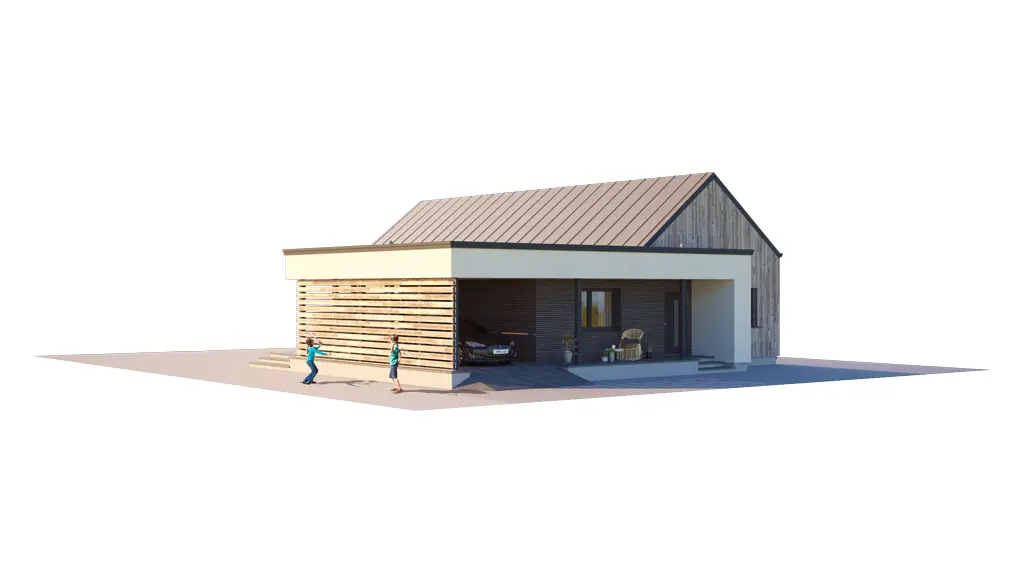 House Plan: 1371 ft², 1 Story, 3 Beds, 2 Baths, Open Floor Plan, Carport