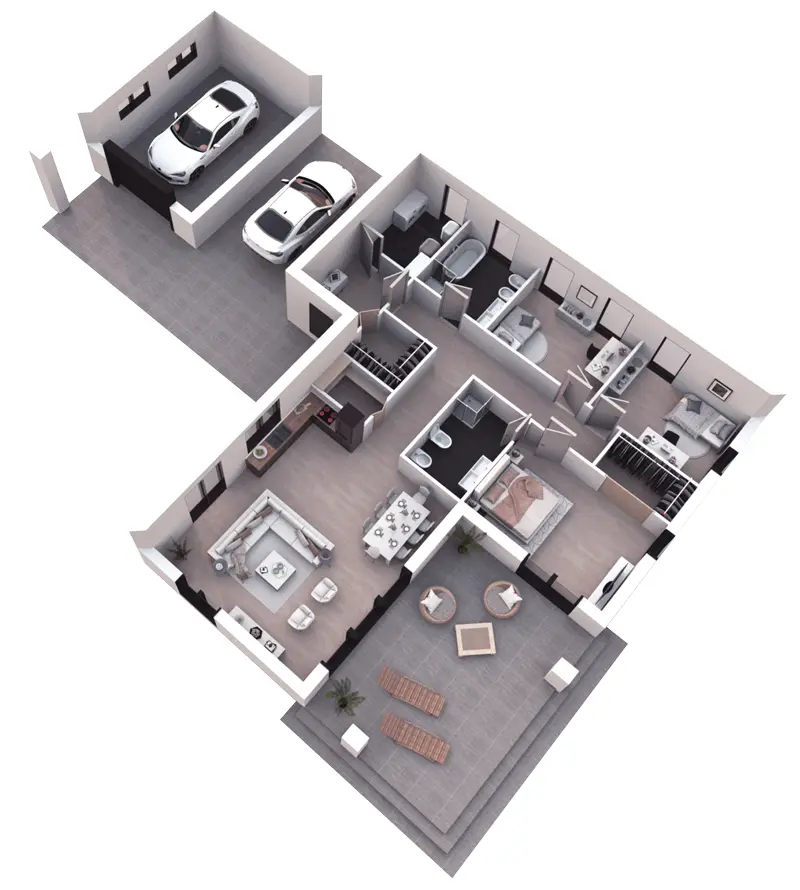House Plan: 1484 ft², 1 Story, 3 Beds, 2 Baths, Open Floor Plan, Carport
