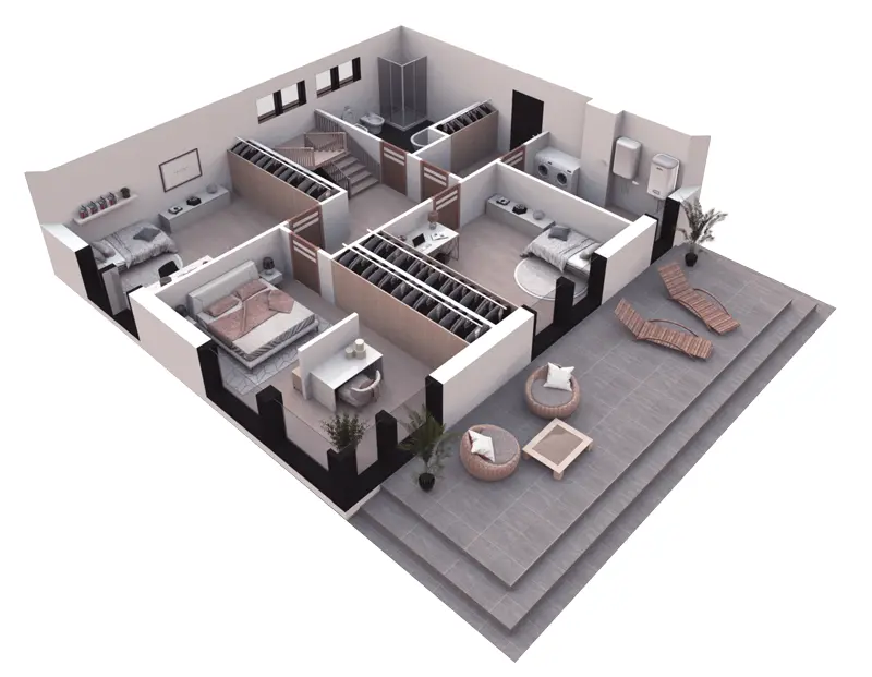 House Plan: 2057 ft², 2 Stories, 3 Beds, Home Office, 2 Baths, Open Floor Plan