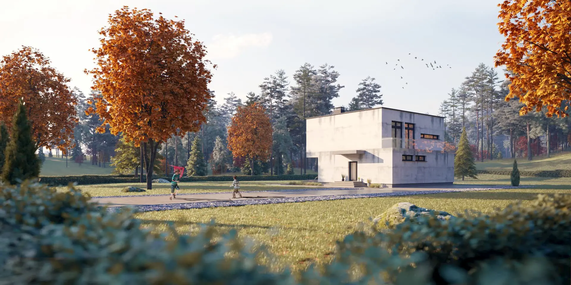 House Plan: 2057 ft², 2 Stories, 3 Beds, Home Office, 2 Baths, Open Floor Plan