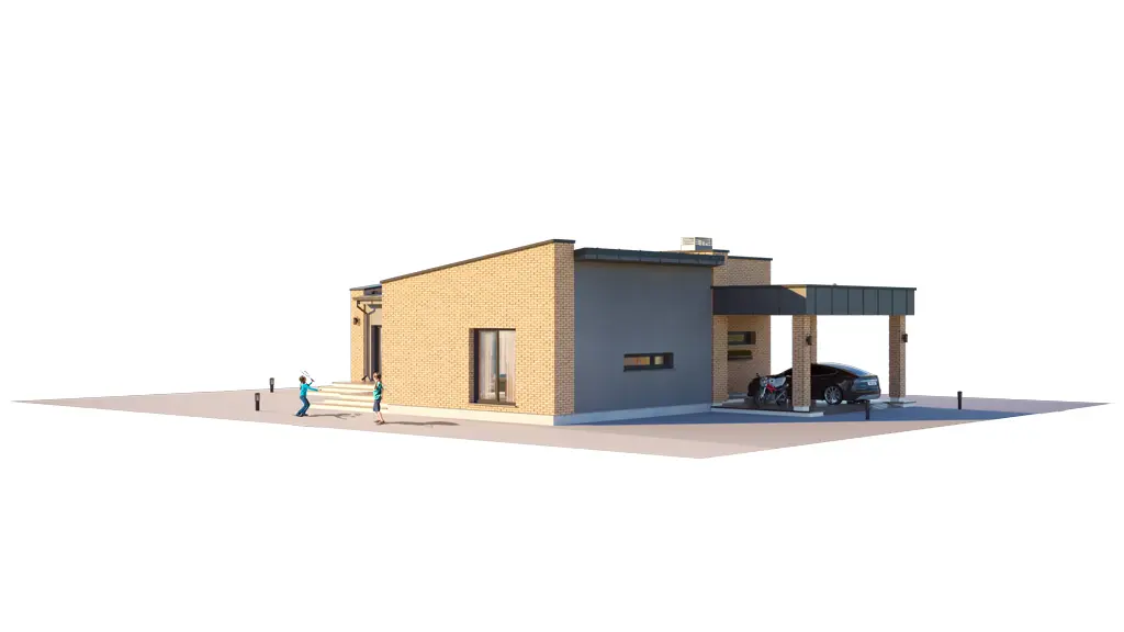 House Plan: 1352 ft², 1 Story, 3 Beds, 2 Baths, Open Floor Plan, Carport