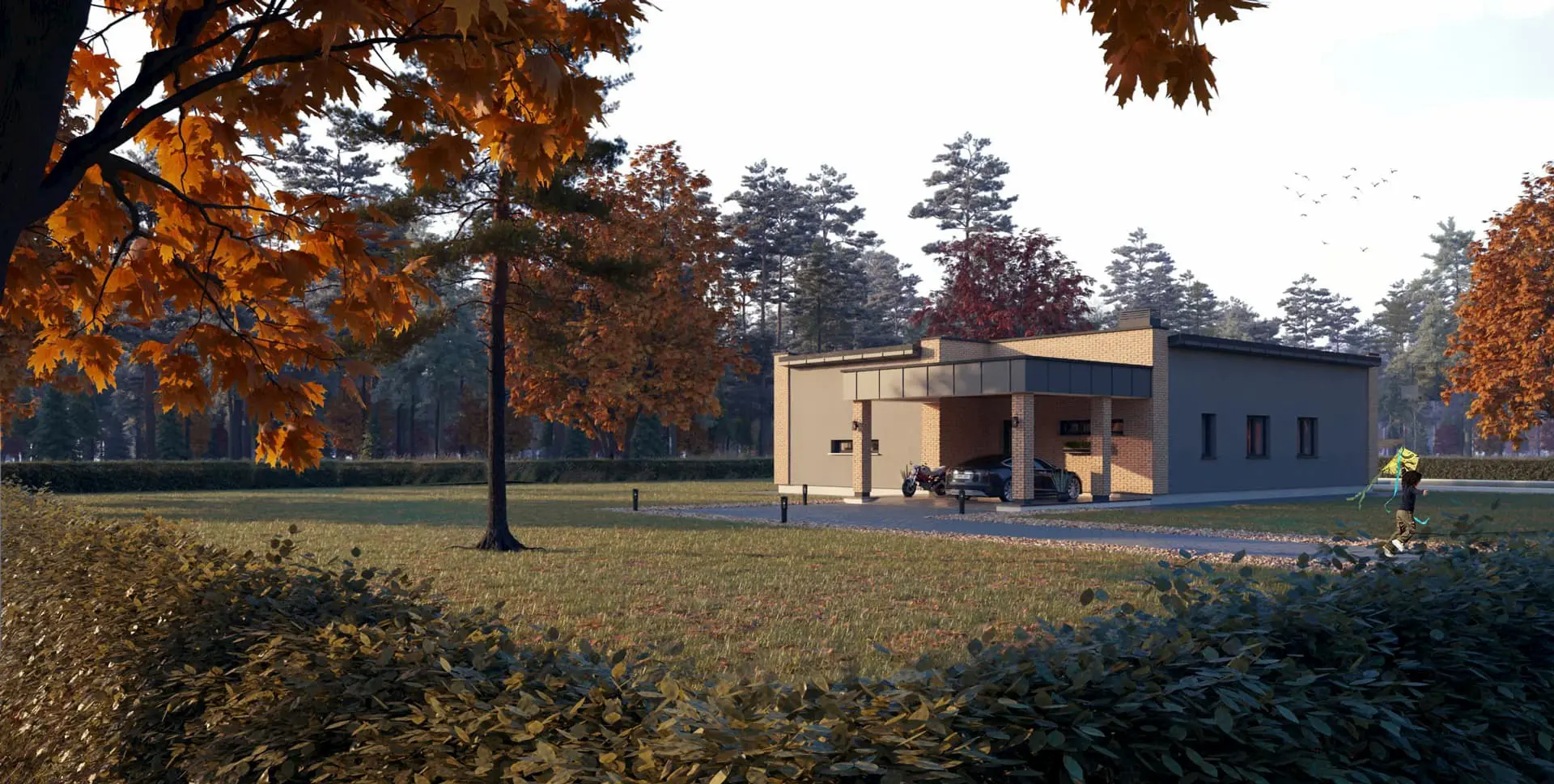 House Plan: 1352 ft², 1 Story, 3 Beds, 2 Baths, Open Floor Plan, Carport