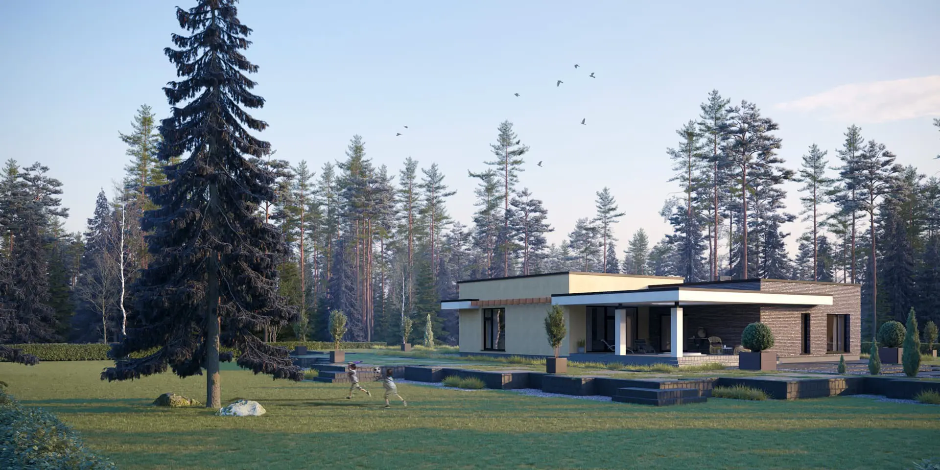 House Plan: 1619 ft², 1 Story, 2 Beds, 2.5 Baths, Open Floor Plan, 2-Car Garage