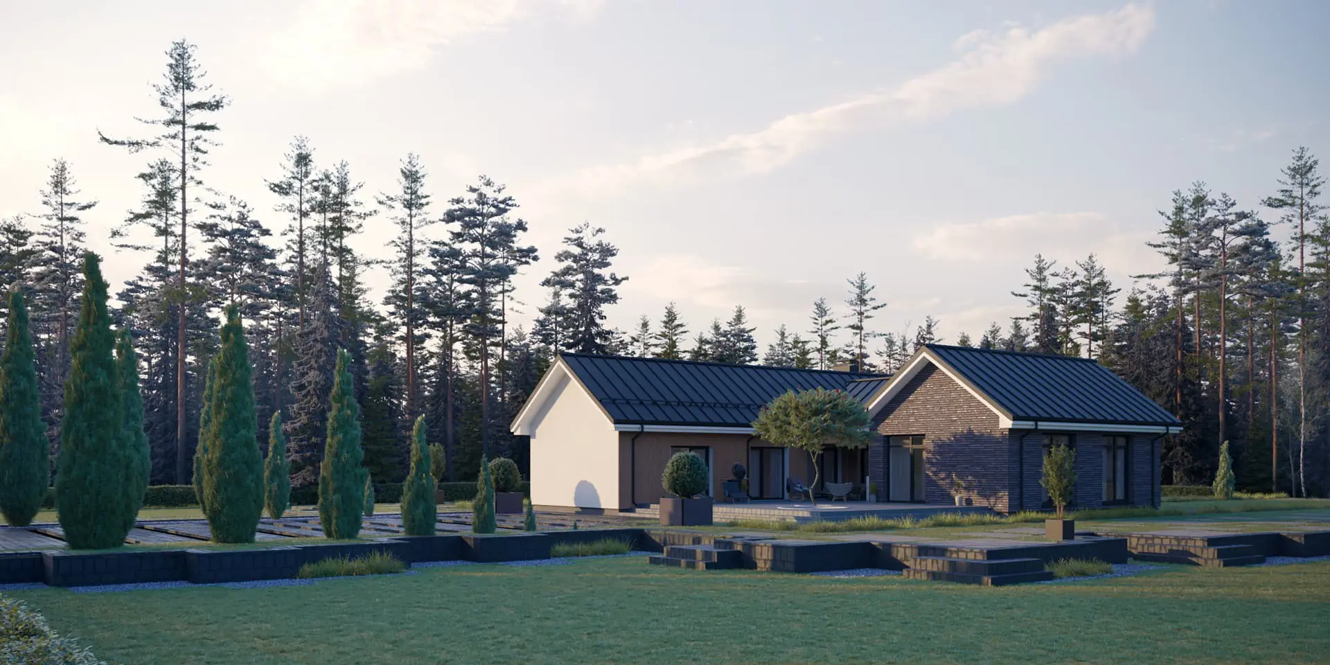 House Plan: 1574 ft², 1 Story, 3 Beds, 1.5 Baths, Open Floor Plan, 2-Car Garage