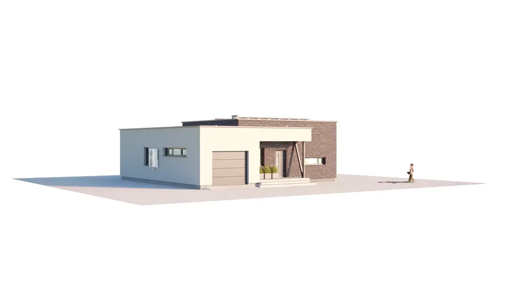House Plan: 1042 ft², 1 Story, 2 Beds, 1 Baths, Open Floor Plan, 1-Car Garage