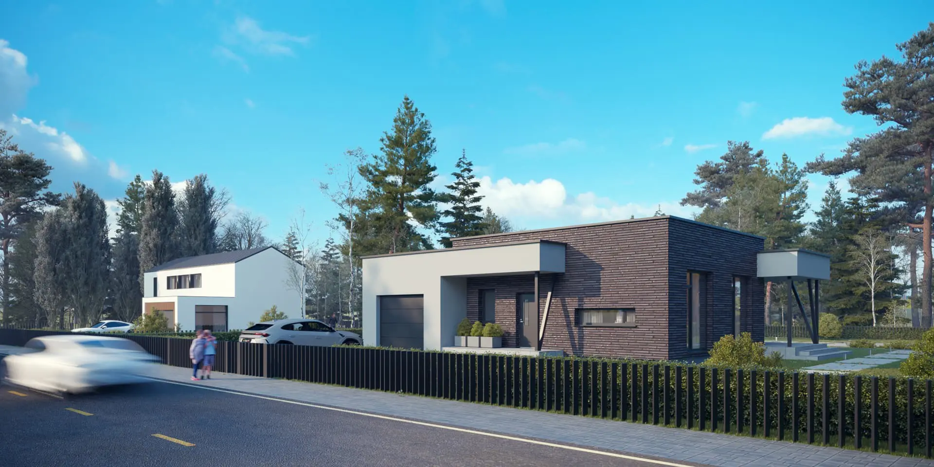 House Plan: 1042 ft², 1 Story, 2 Beds, 1 Baths, Open Floor Plan, 1-Car Garage