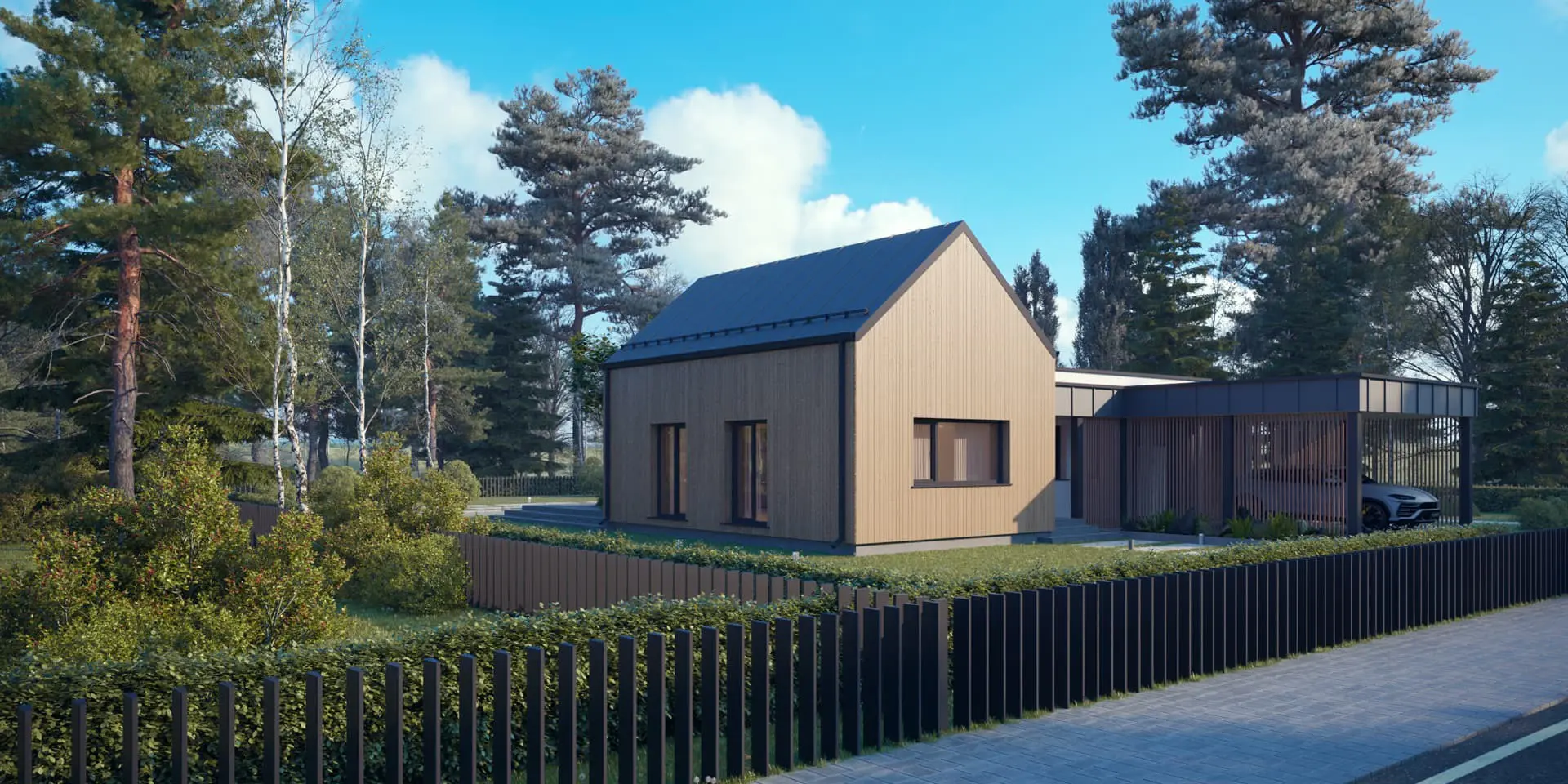 House Plan: 1298 ft², 1 Story, 3 Beds, 2 Baths, Open Floor Plan, Carport