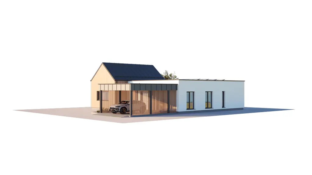 House Plan: 1298 ft², 1 Story, 3 Beds, 2 Baths, Open Floor Plan, Carport