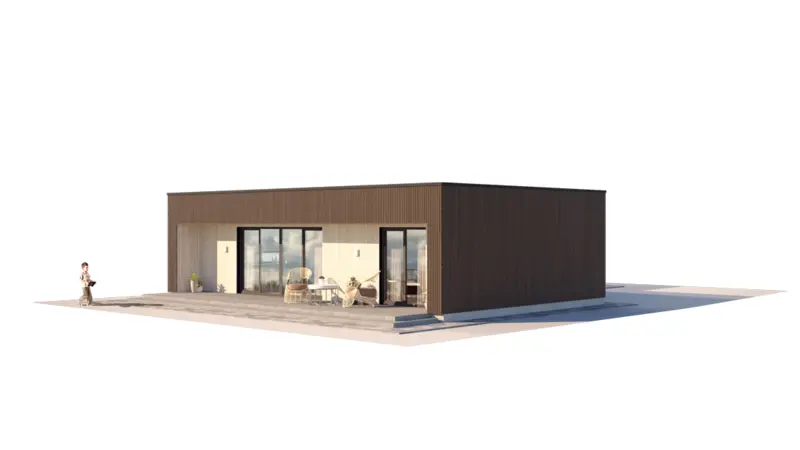House Plan: 846 ft², 1 Story, 2 Beds, Home Office, 2 Baths, Open Floor Plan, Carport