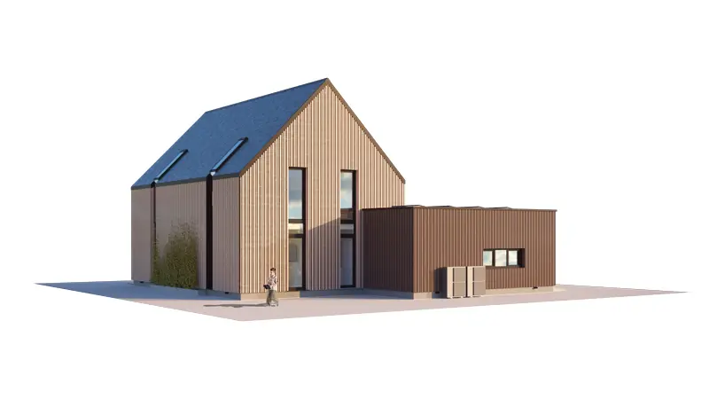 House Plan: 1202 ft², 1.5 Stories, 3 Beds, 2 Baths, Open Floor Plan, 2-Car Garage
