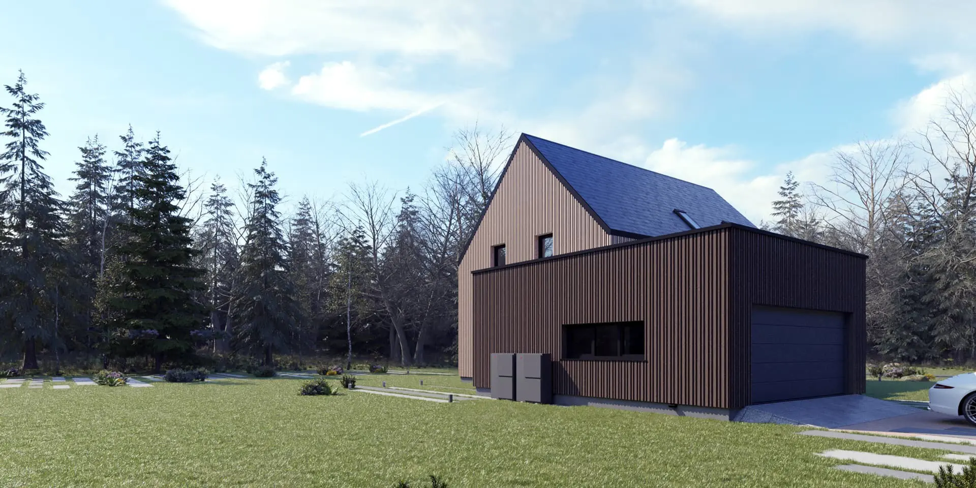 House Plan: 1202 ft², 1.5 Stories, 3 Beds, 2 Baths, Open Floor Plan, 2-Car Garage