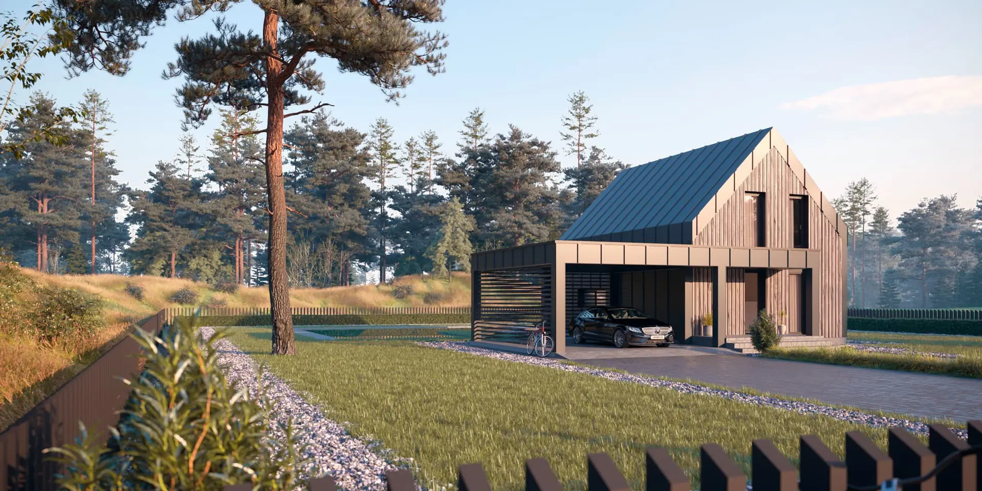 House Plan: 858 ft², 1.5 Stories, 2 Beds, 2 Baths, Open Floor Plan, Carport