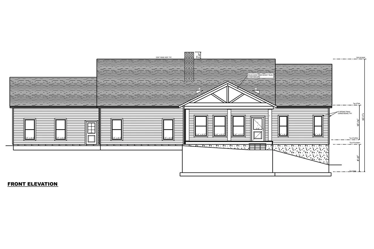 1-Story House Plan with Basement 2489 ft²: 3 Beds, Home Office, 3.5 Baths, 3-Car Garage
